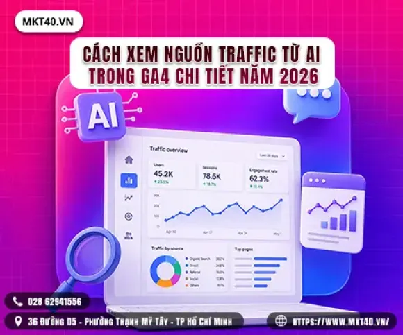Cách xem nguồn traffic từ AI trong GA4 chi tiết năm 2026