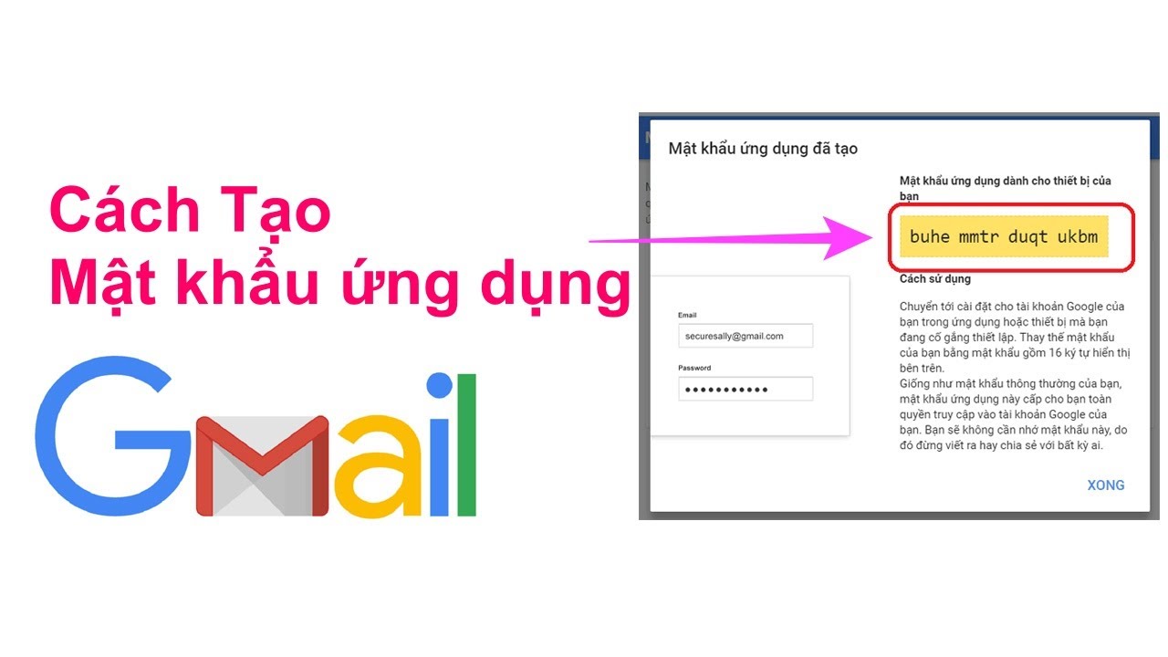 HƯỚNG DẪN CÁCH TẠO MẬT KHẨU ỨNG DỤNG GMAIL